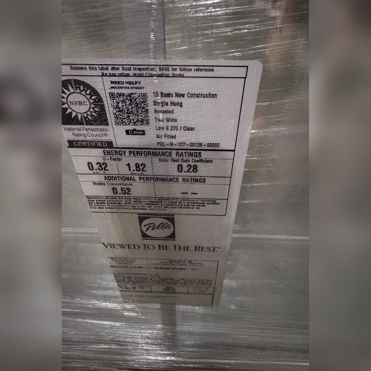 Pella® 250 Series Single Hung Window 59.5 x 47.5 - Clark Listings