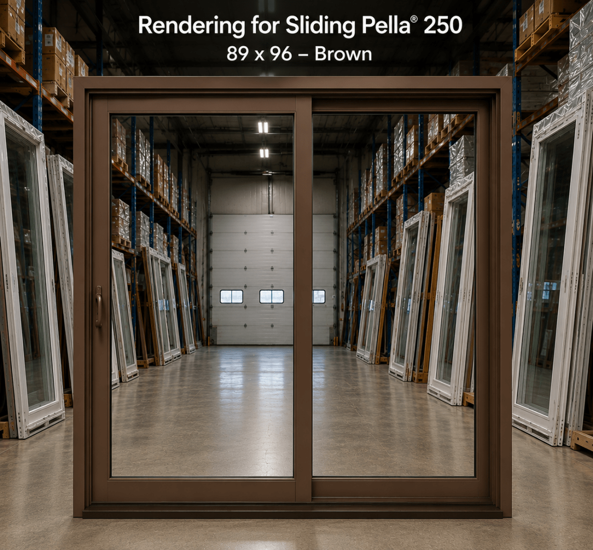 Sliding Pella® 250 Series 89 x 96 – Brown - Clark Deals LLC