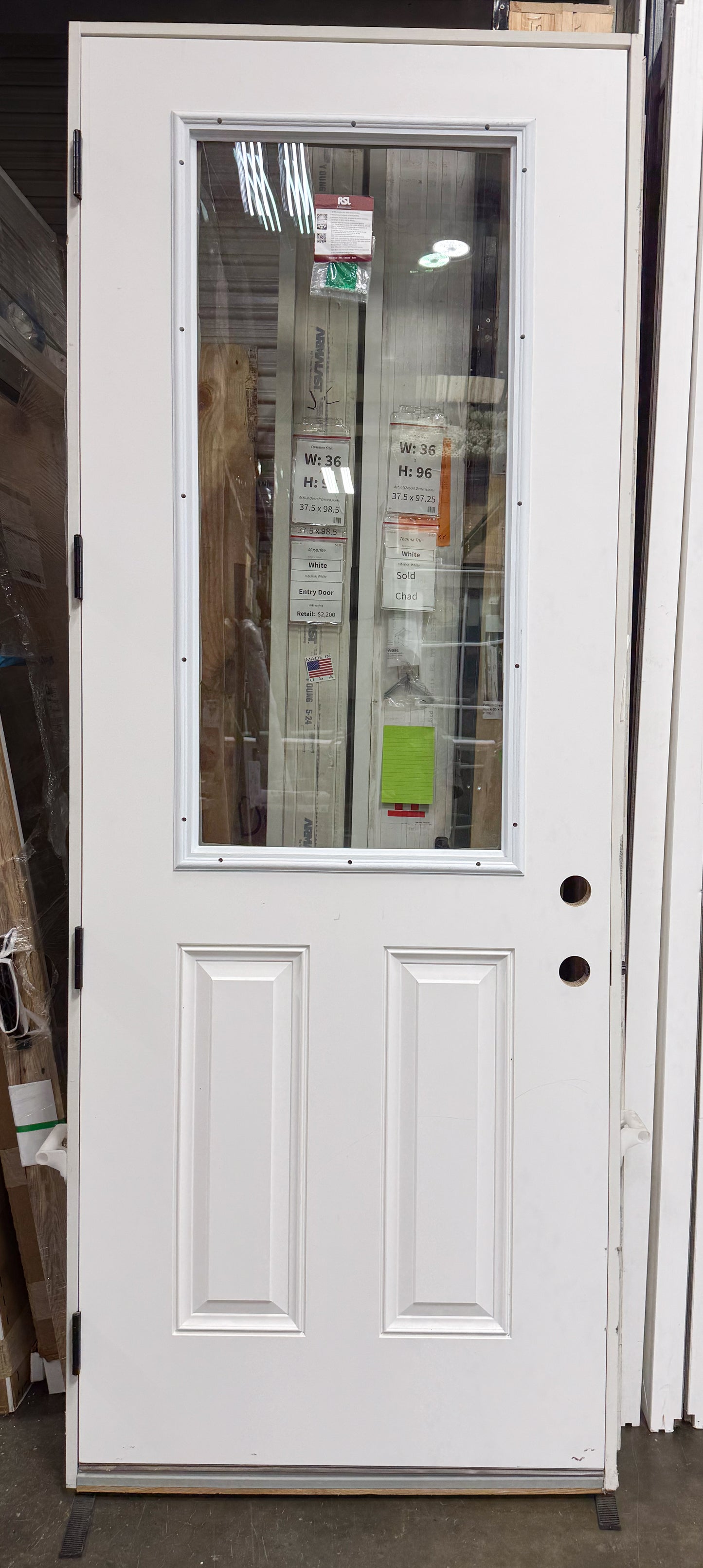 Entry Masonite 36 x 96 – White - Clark Listings