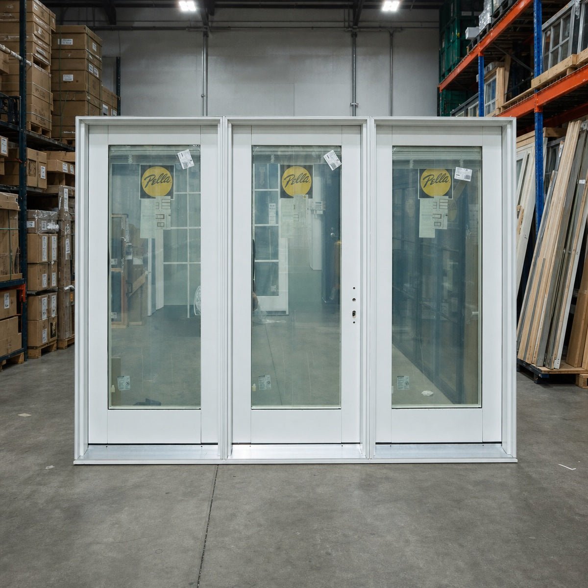 Triple Door Pella® Lifestyle 108 x 80 – White - Clark Deals LLC