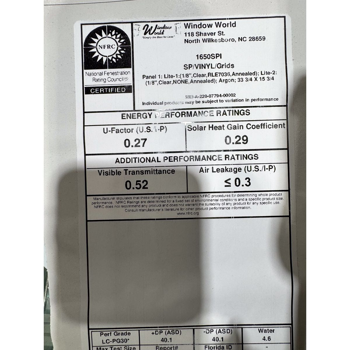Window World Half Circle Window 33.75 x 16 - Clark Listings