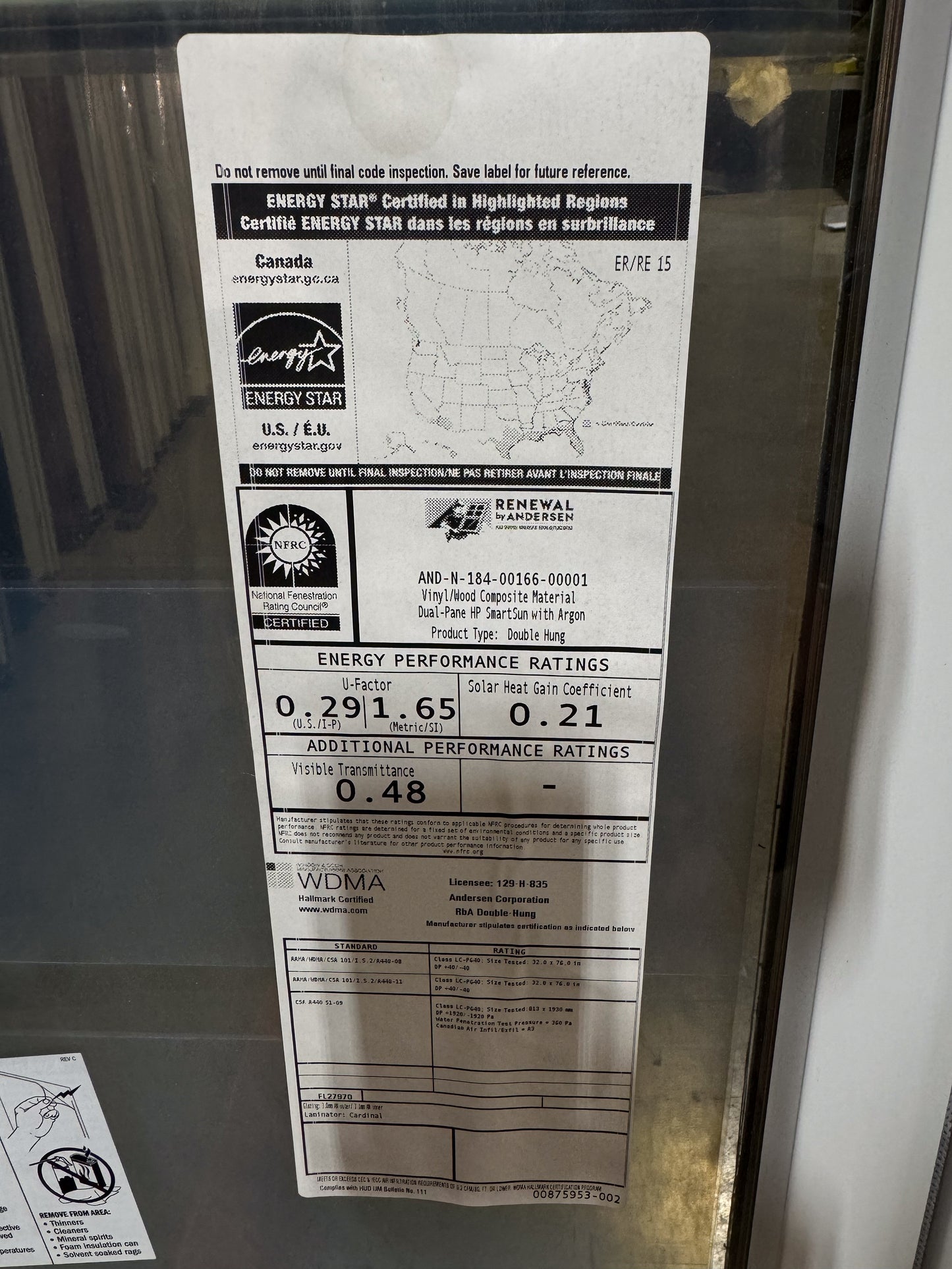 Andersen Acclaim Series Double Hung Window 31.5 x 52.5 - Clark Listings