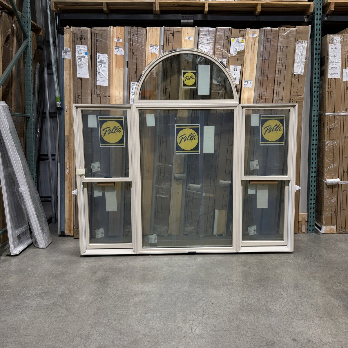 Pella® Lifestyle Double Hung 3-Wide (Arched) Window 79.5 x 73.5 - Clark Deals LLC