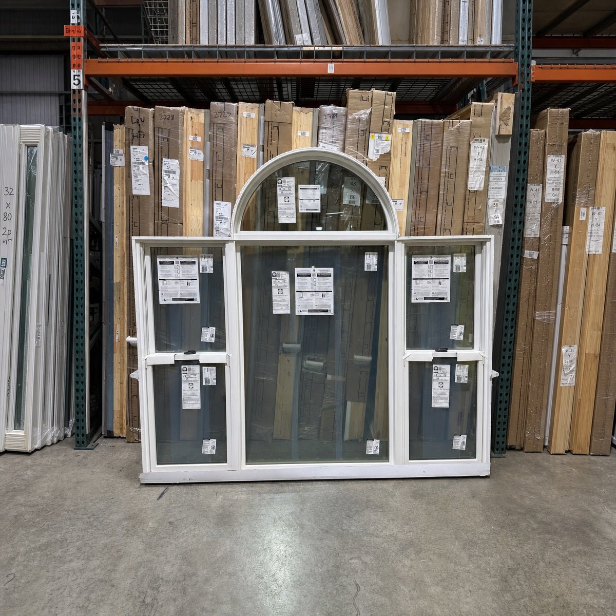 Pella® Lifestyle Double Hung 3-Wide (Arched) Window 79.5 x 73.5 - Clark Deals LLC