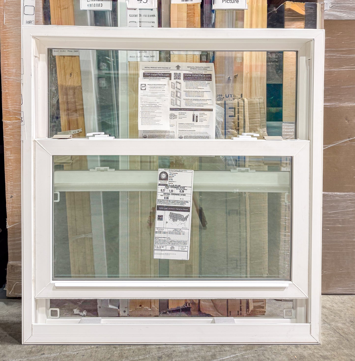 Pella® 250 Series Single Hung Window 33 x 35 - Clark Listings