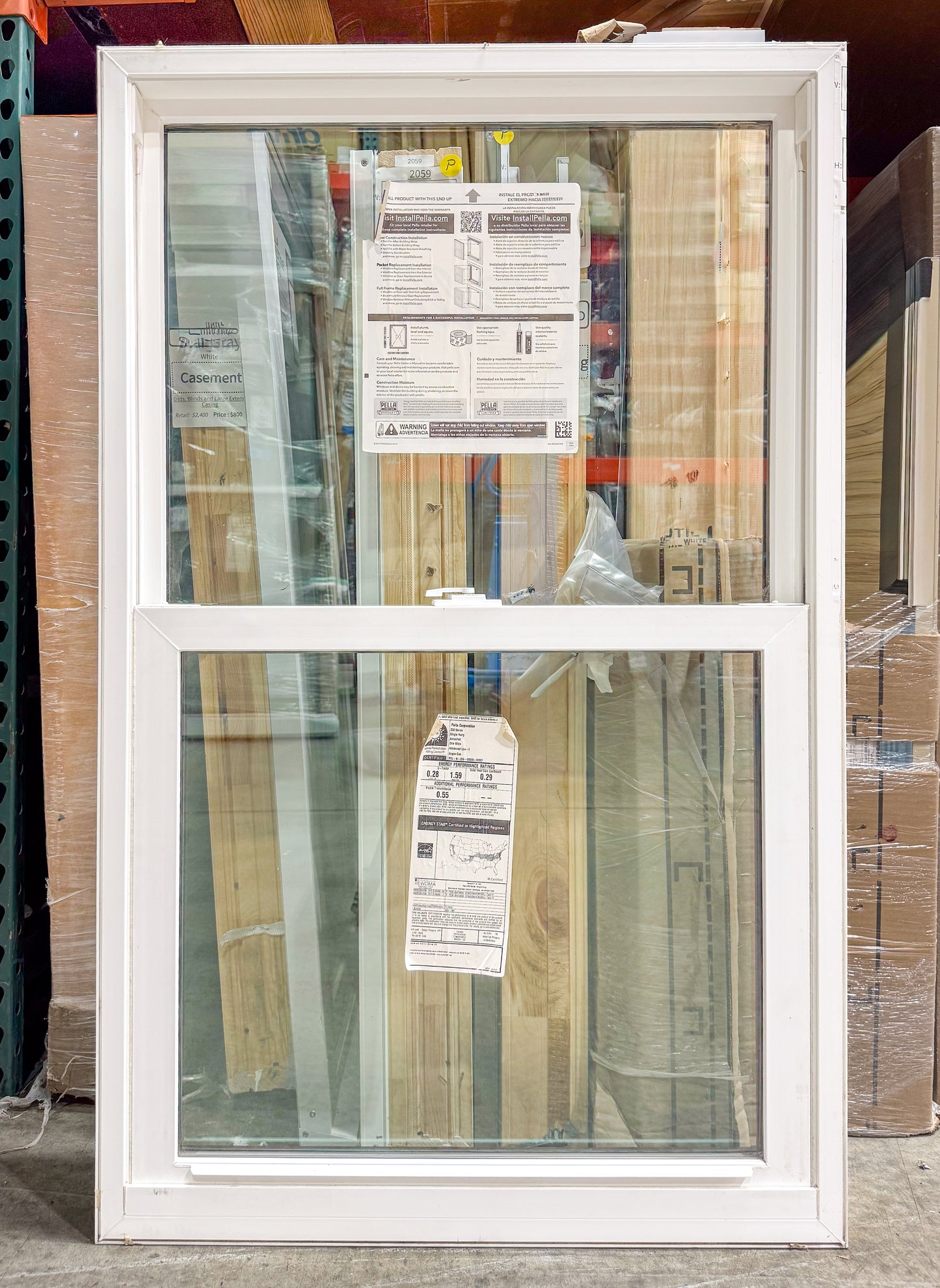 Pella® 250 Series Single Hung Window 29 x 46.75 - Clark Listings