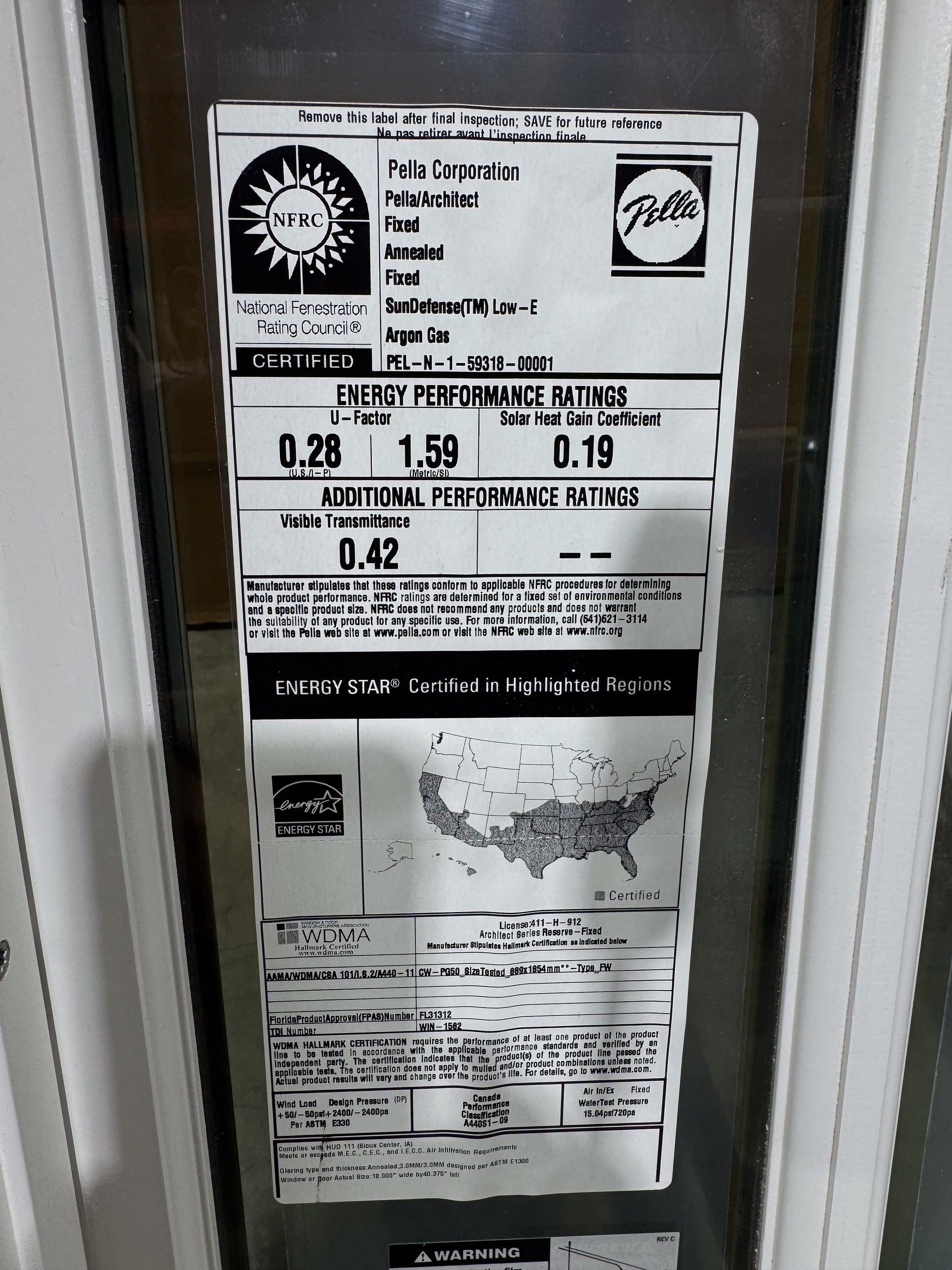 Pella® Lifestyle Picture Window 18 x 40.5 - Clark Listings