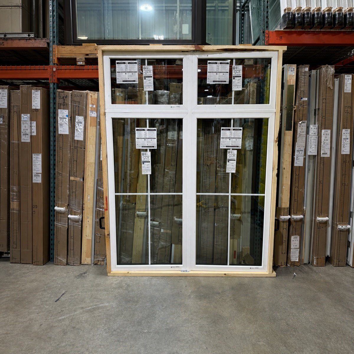 Pella® 250 Series Picture 2-Wide w/Transom Window 71.5 x 95.5 - Clark Deals LLC