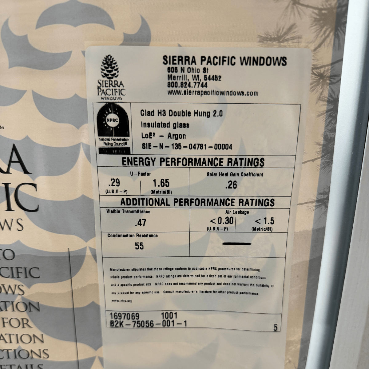 Sierra Pacific Double Hung Window 35.5 x 72.5 - Clark Deals LLC