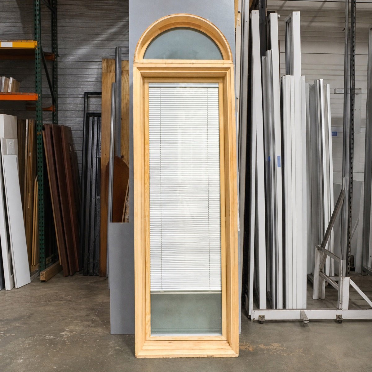 Pella® Lifestyle Casement (Arched) w/ Blinds Window 24 x 78 - Clark Deals LLC