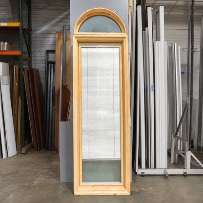Pella® Lifestyle Casement (Arched) w/ Blinds Window 24 x 78 - Clark Deals LLC