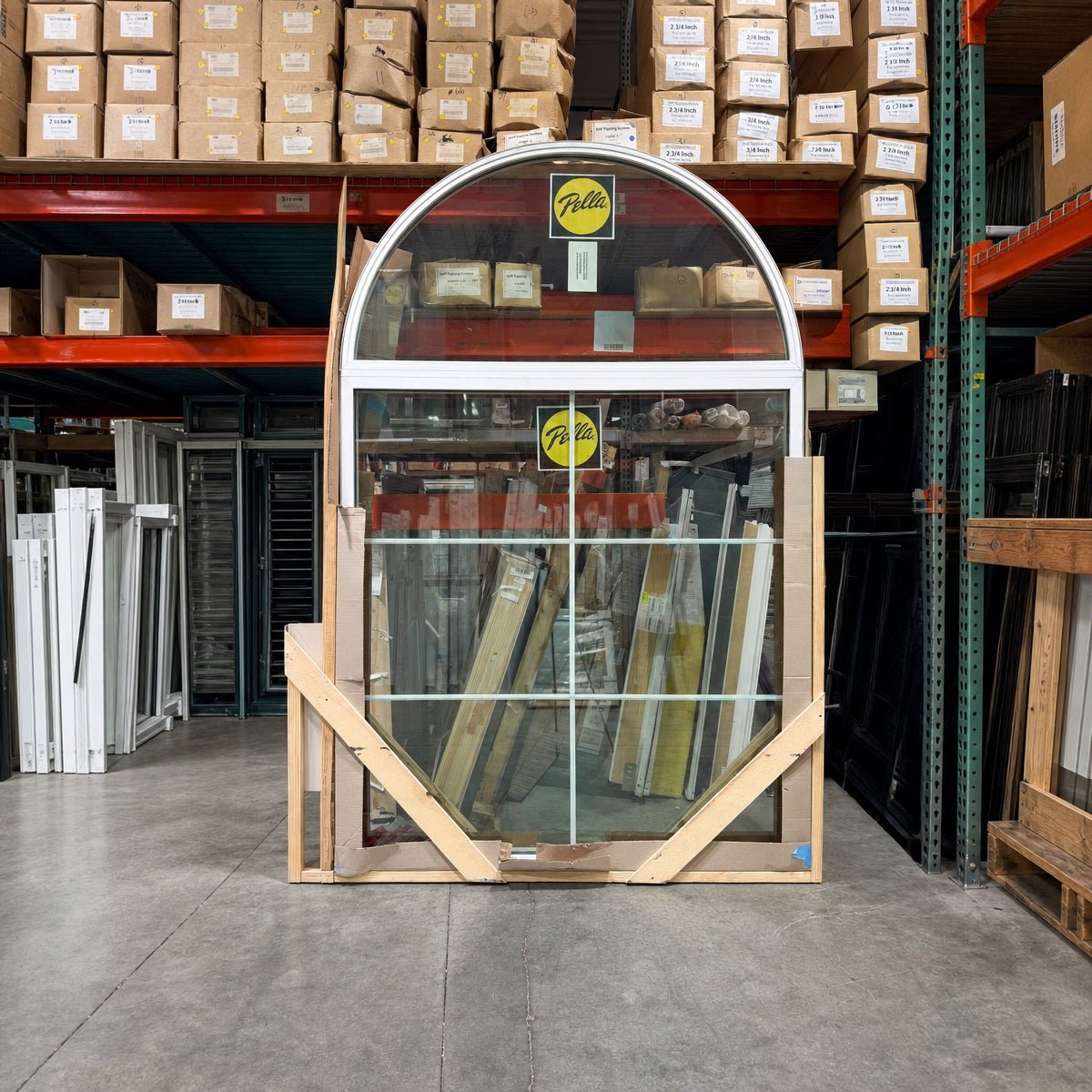 Pella® Impervia® Picture (Arched) Window 63 x 98 - Clark Deals LLC