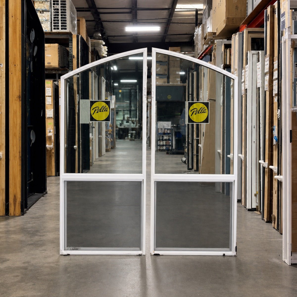 Pella® 250 Series Double Hung (Half Arch) Window 34.5 x 80.5 - Clark Deals LLC