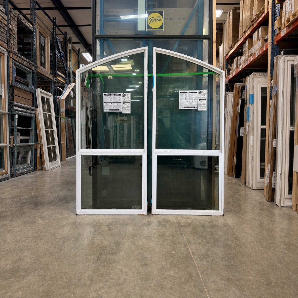 Pella® 250 Series Double Hung (Half Arch) Window 34.5 x 80.5 - Clark Deals LLC