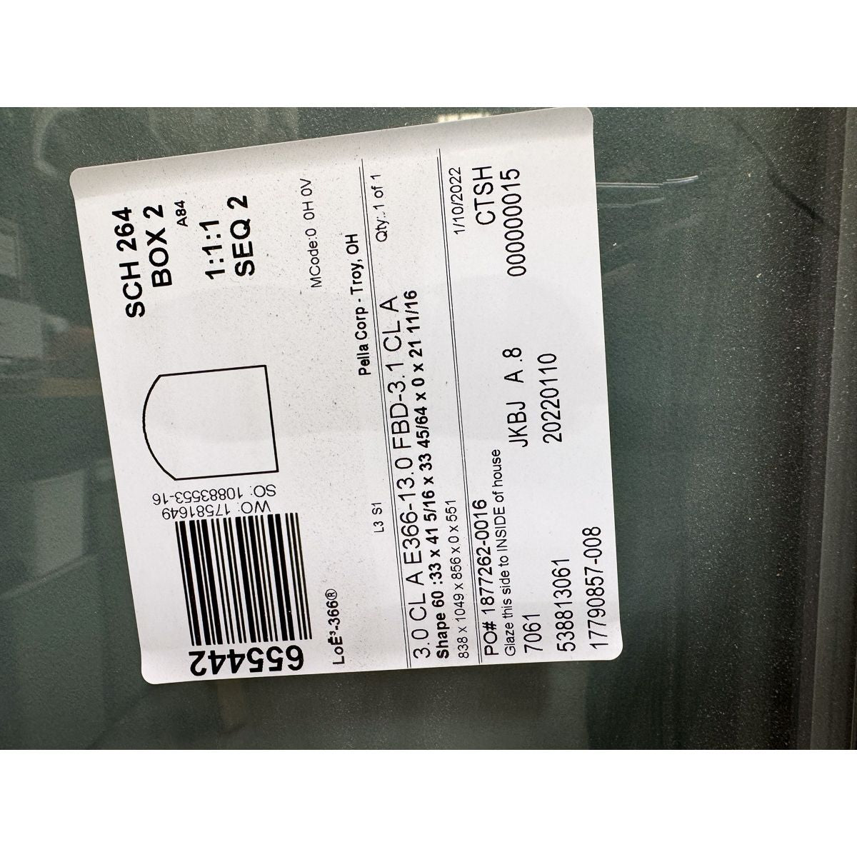 Pella® Single Hung (Arched) Window 35 x 67.25 - Clark Listings