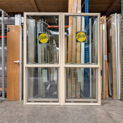 Pella® 250 Series Double Hung 2-Wide Window 61.5 x 71.5 - Clark Deals LLC
