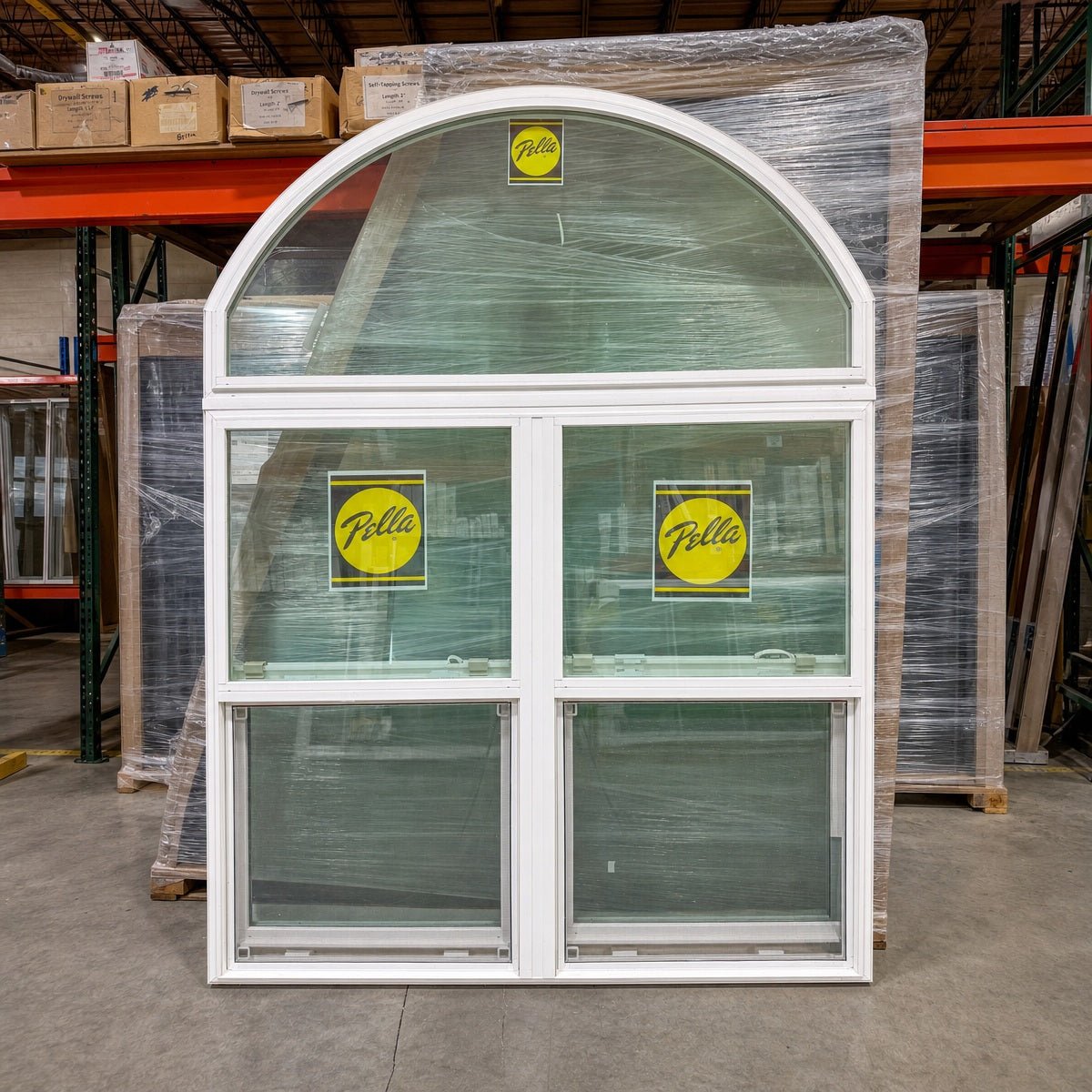 Pella® 250 Series Double Hung 2-Wide Arched Window 60.5 x 79.5 - Clark Deals LLC
