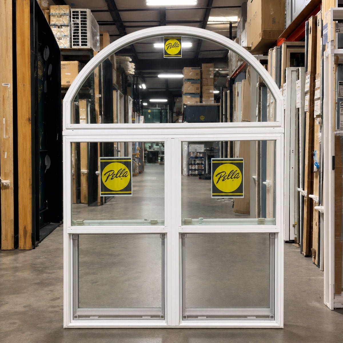 Pella® 250 Series Double Hung 2-Wide Arched Window 60.5 x 79.5 - Clark Deals LLC
