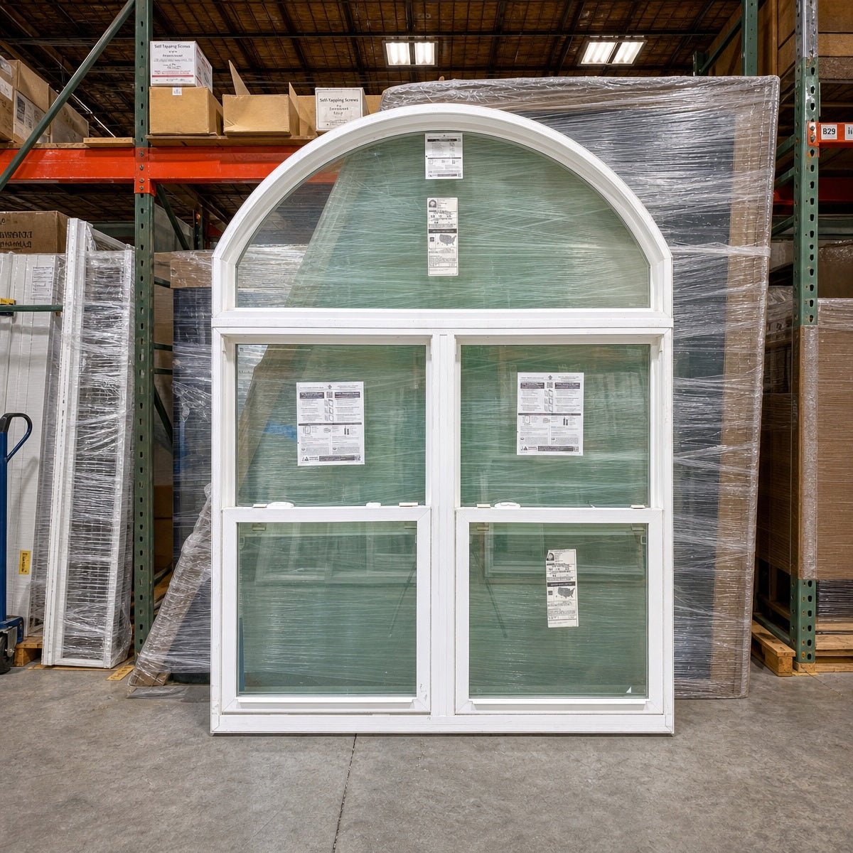 Pella® 250 Series Double Hung 2-Wide Arched Window 60.5 x 79.5 - Clark Deals LLC