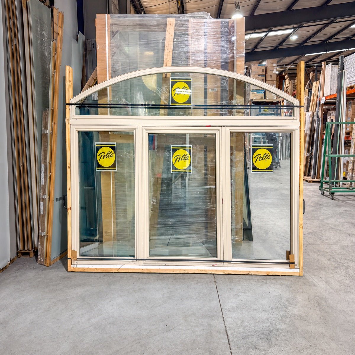 Pella® 250 Series Casement 3-Wide Arched Window 95 x 75 - Clark Deals LLC