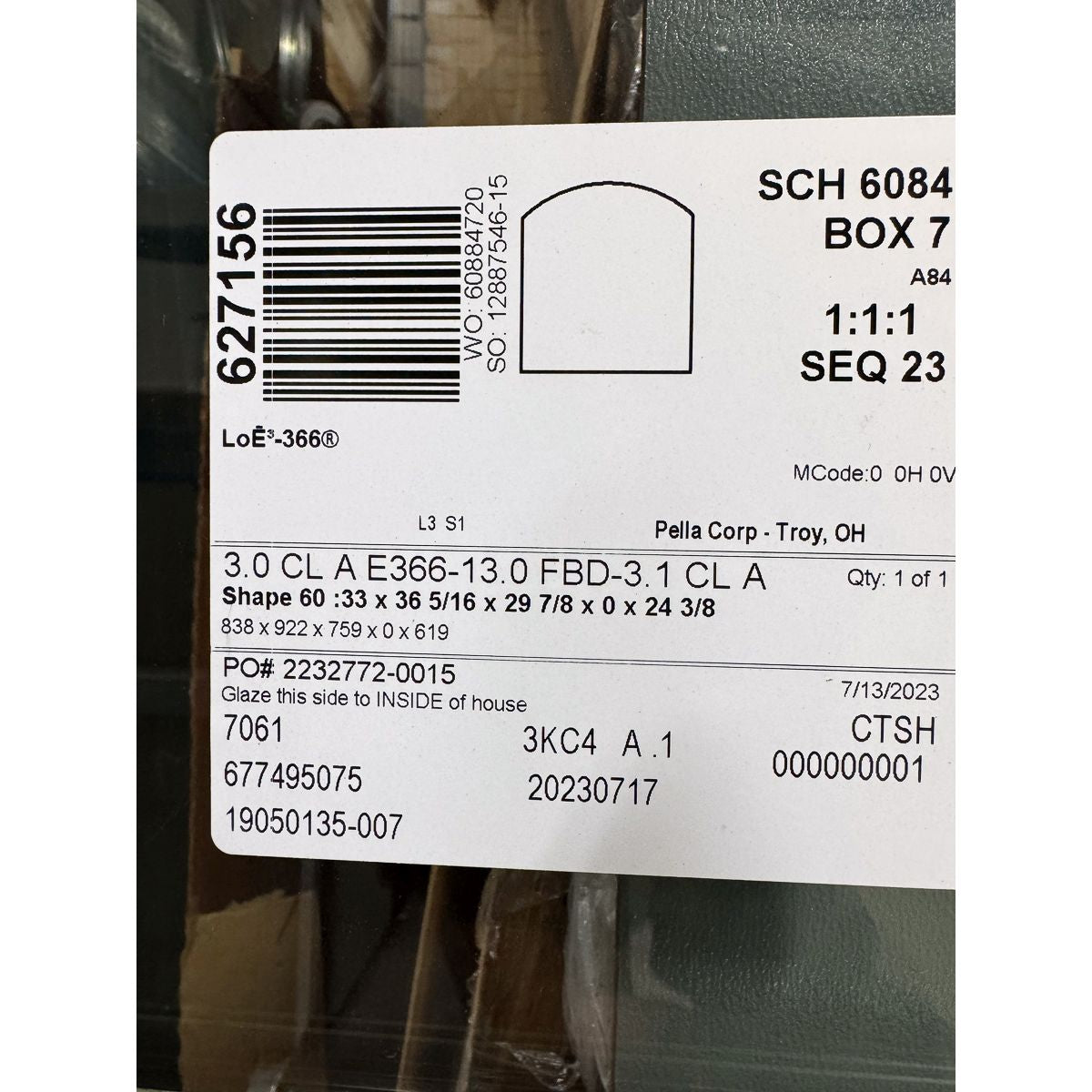 Pella® Single Hung Arched Window 35 x 69 - Clark Listings