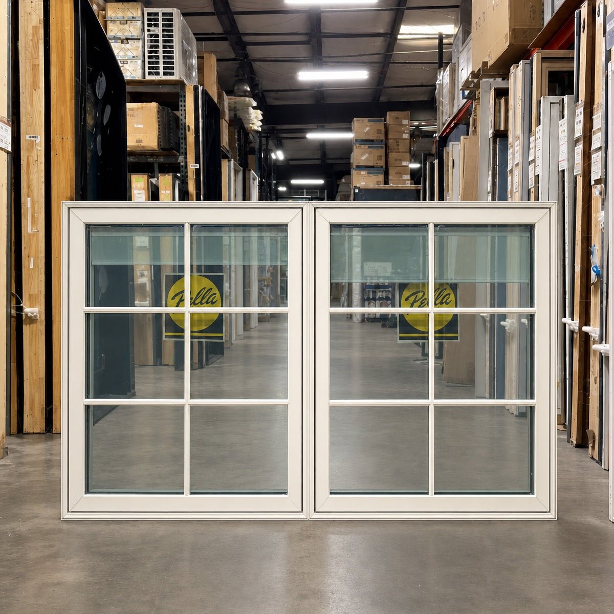 Pella® Lifestyle Casement 2-Wide w/ Blinds Window 70 x 40 - Clark Deals LLC