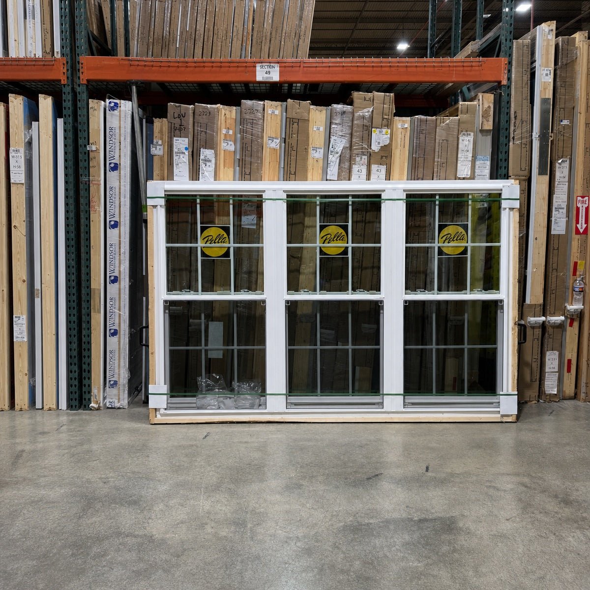 Pella® 250 Series Double Hung 3-Wide Window 98.25 x 61.5 - Clark Deals LLC