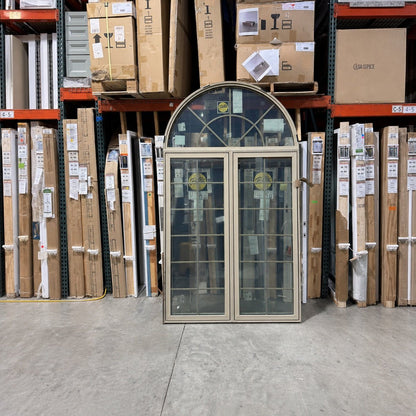 Pella® Lifestyle Casement 2-Wide Arched w/ Blinds Window 58 x 102.5 - Clark Deals LLC