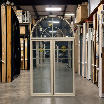 Pella® Lifestyle Casement 2-Wide Arched w/ Blinds Window 58 x 102.5 - Clark Deals LLC