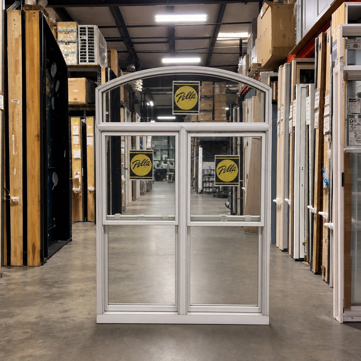 Pella® Lifestyle Double Hung 2-Wide w/ Upper Transom Window 57.5 x 83.75 - Clark Deals LLC