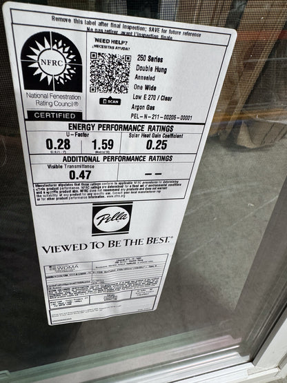 Pella® 250 Series Double Hung Window 22.5 x 54 - Clark Listings