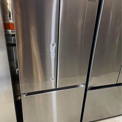 New Samsung 17.5 Cu Ft Counter Depth Smart French Door Refrigerator With Ice Maker, Fingerprint Resistant Stainless Steel