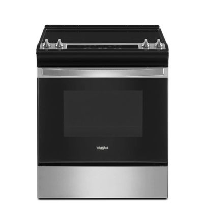 New Whirlpool 30” Smooth Surface 4 Elements 4.8 Cu Ft Slide In Electric Range