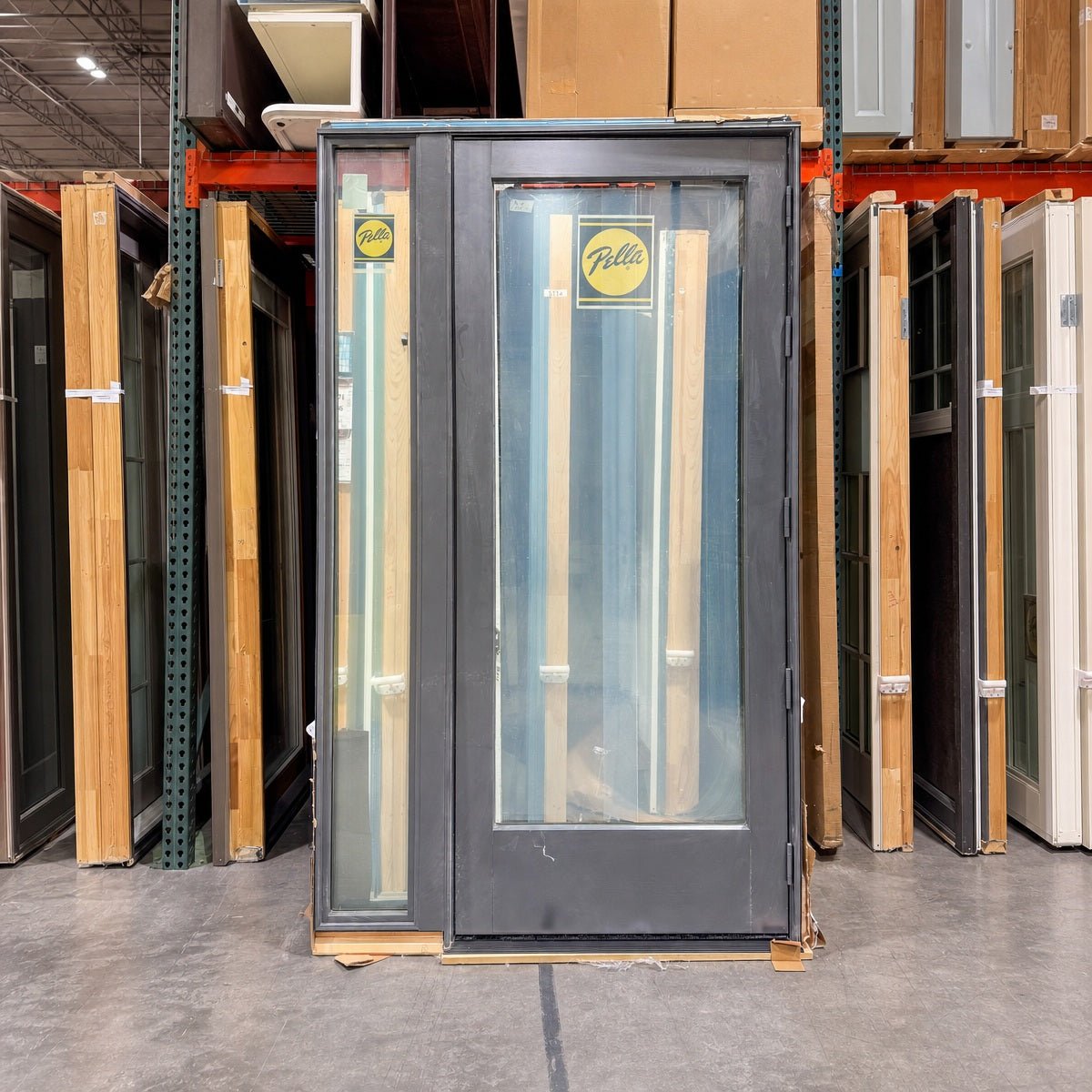 Commercial Entry Pella® Reserve 56 x 96 – Iron Ore - Clark Deals LLC