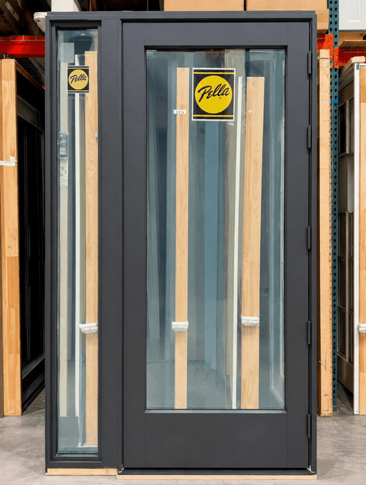 Commercial Entry Pella® Reserve 56 x 96 – Iron Ore - Clark Listings