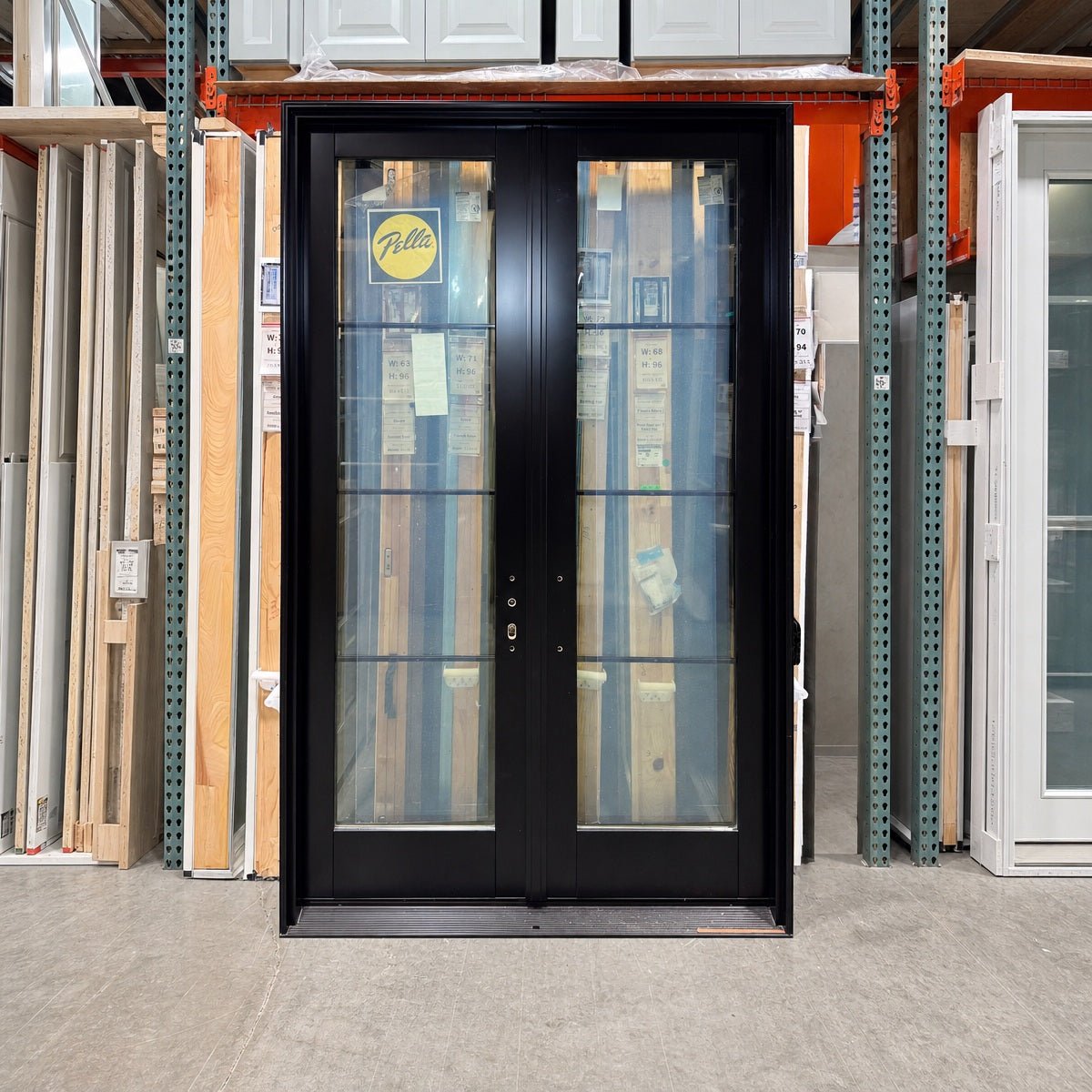 French Door Pella® Reserve 60 x 96 – Black - Clark Deals LLC