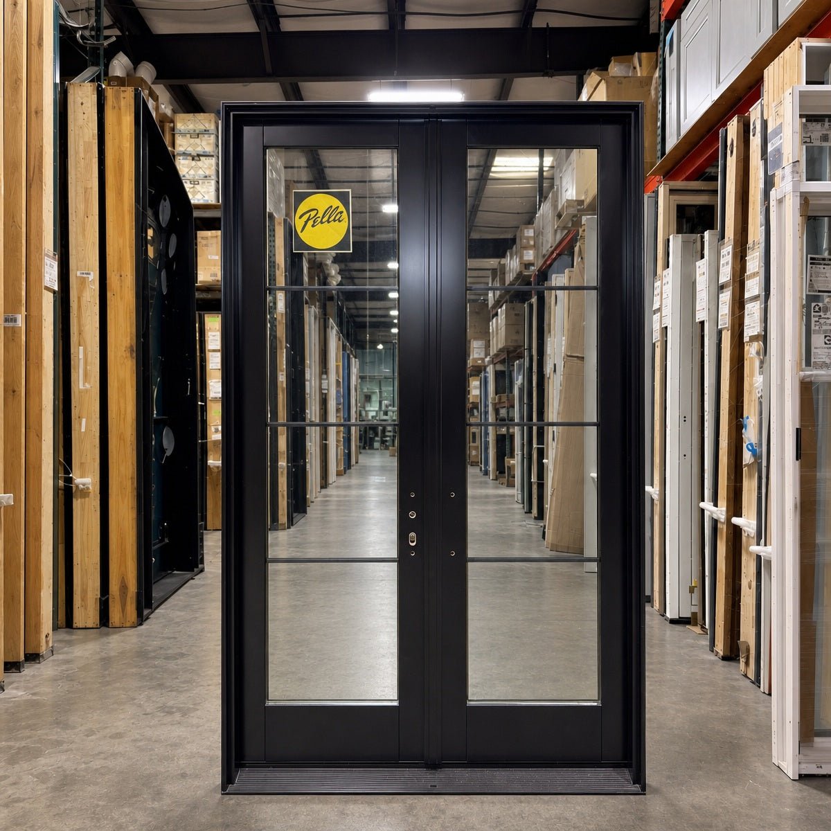 French Door Pella® Reserve 60 x 96 – Black - Clark Deals LLC
