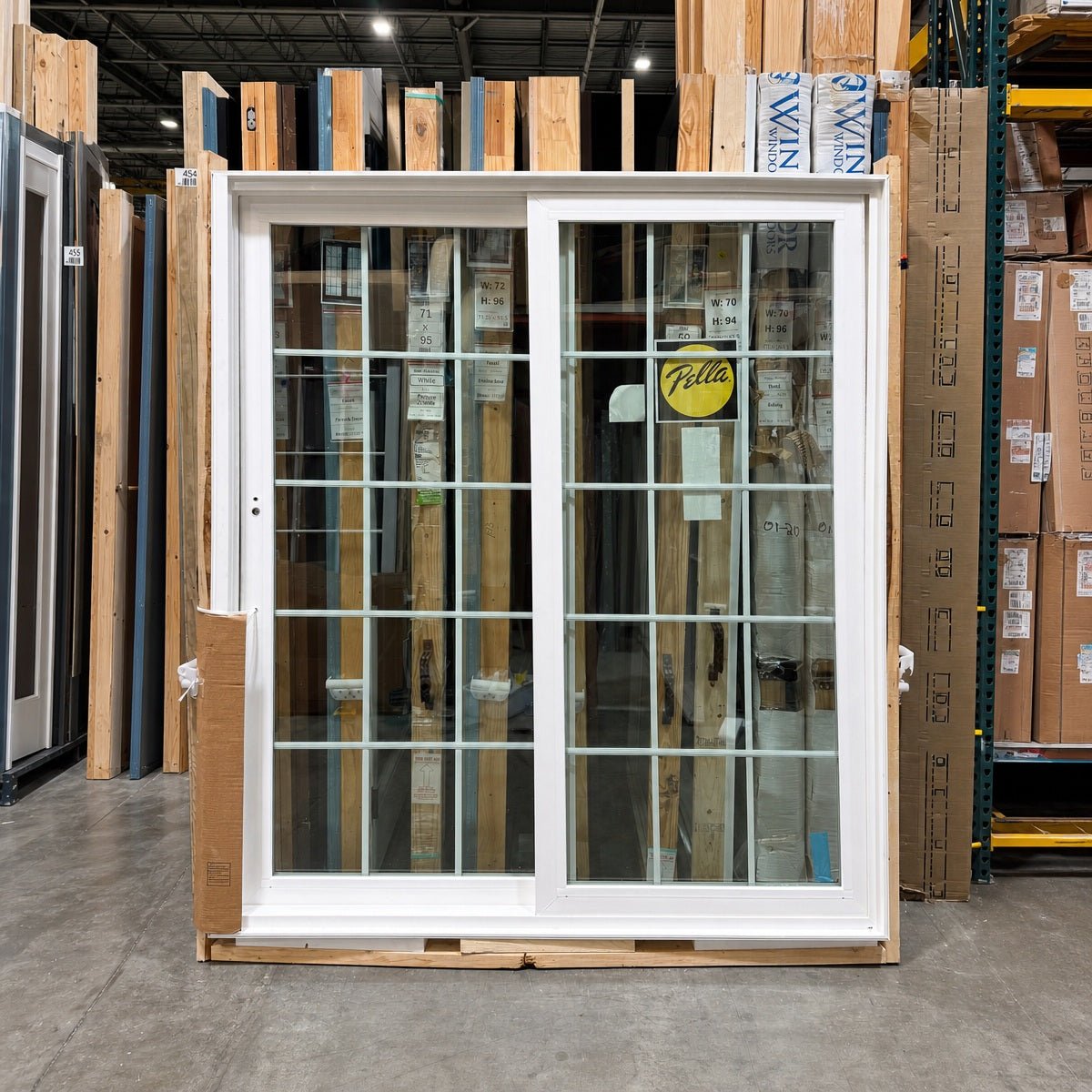 Sliding Pella® 250 Series 72 x 80 – White - Clark Deals LLC