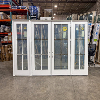 French Door with 2 Sidelites Pella® Reserve 132 x 96 – White - Clark Deals LLC