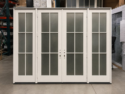 French Door w/ 2 Sidelites Pella® Reserve 132 x 96 – White - Clark Listings