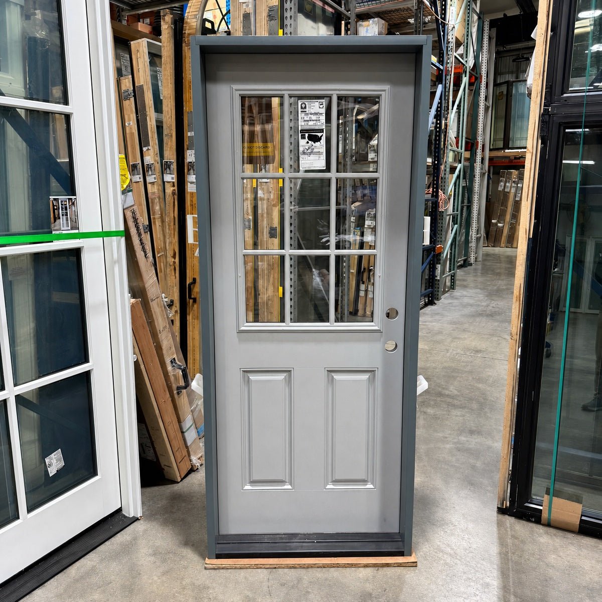 Outswing Entry Pella® Fiberglass 32 x 80 – Blue Ash - Clark Deals LLC