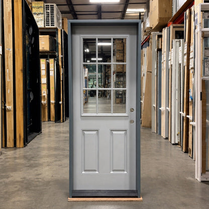 Outswing Entry Pella® Fiberglass 32 x 80 – Blue Ash - Clark Deals LLC