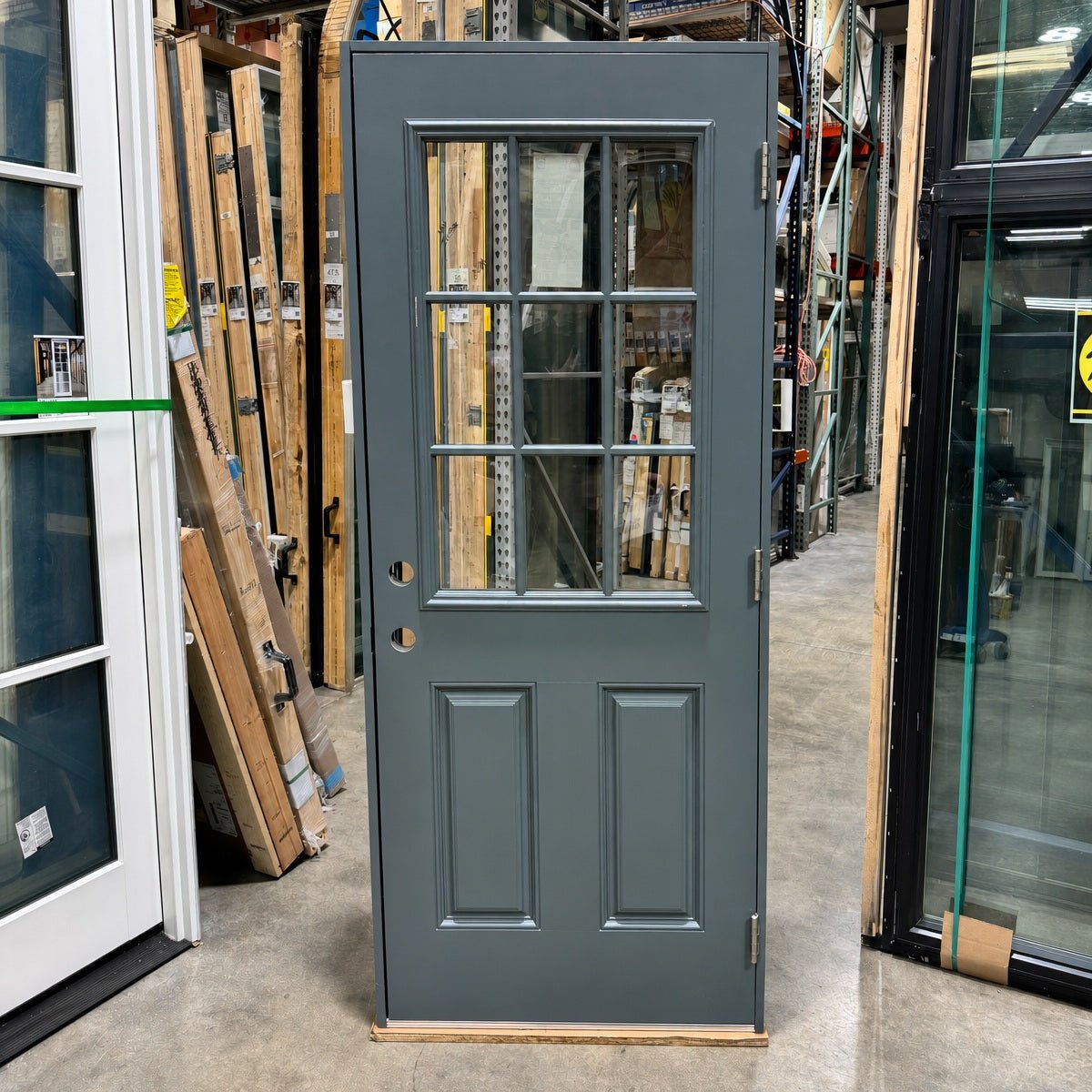 Outswing Entry Pella® Fiberglass 32 x 80 – Blue Ash - Clark Deals LLC