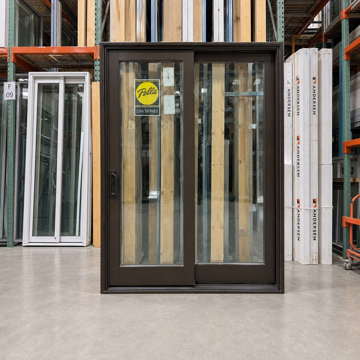 Sliding Pella® 250 Series 77 x 96 – Brown - Clark Deals LLC