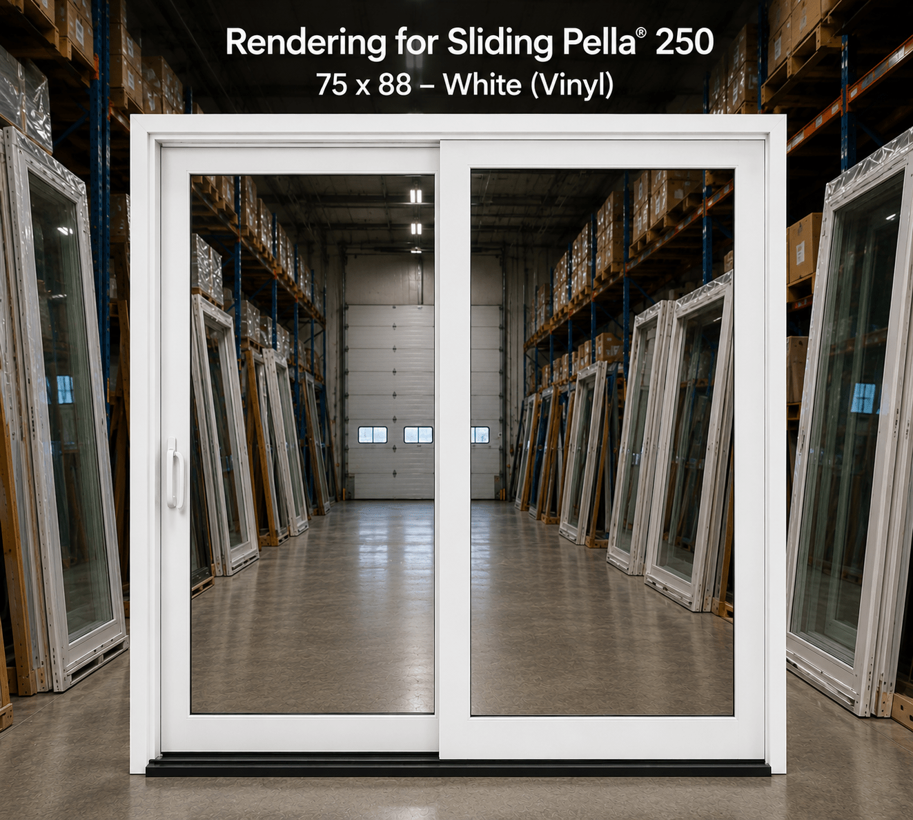 Sliding Pella® 250 Series 75 x 88 – White - Clark Listings