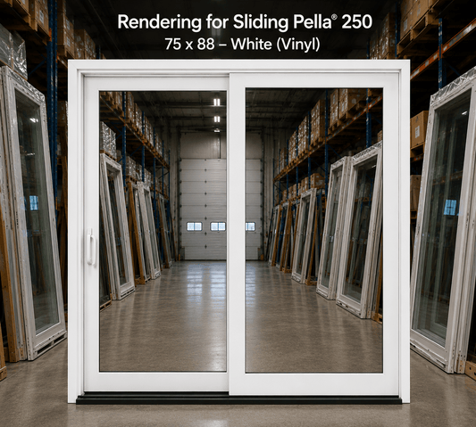 Sliding Pella® 250 Series 75 x 88 – White - Clark Listings