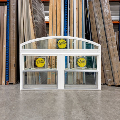 Pella® 250 Series Double Hung 2-Wide Arched Window 69.5 x 45.5 - Clark Deals LLC