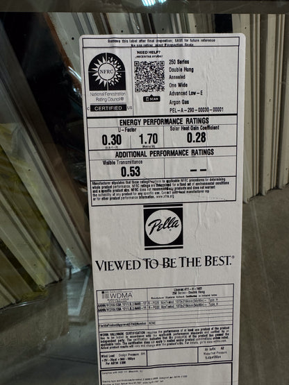 Pella® 250 Series Single Hung Window 32.75 x 72.75 - Clark Listings