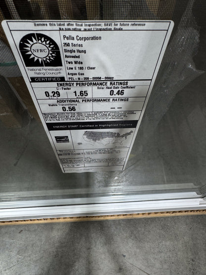Pella® 250 Series Single Hung 2 - Wide Window 71 x 65 - Clark Listings