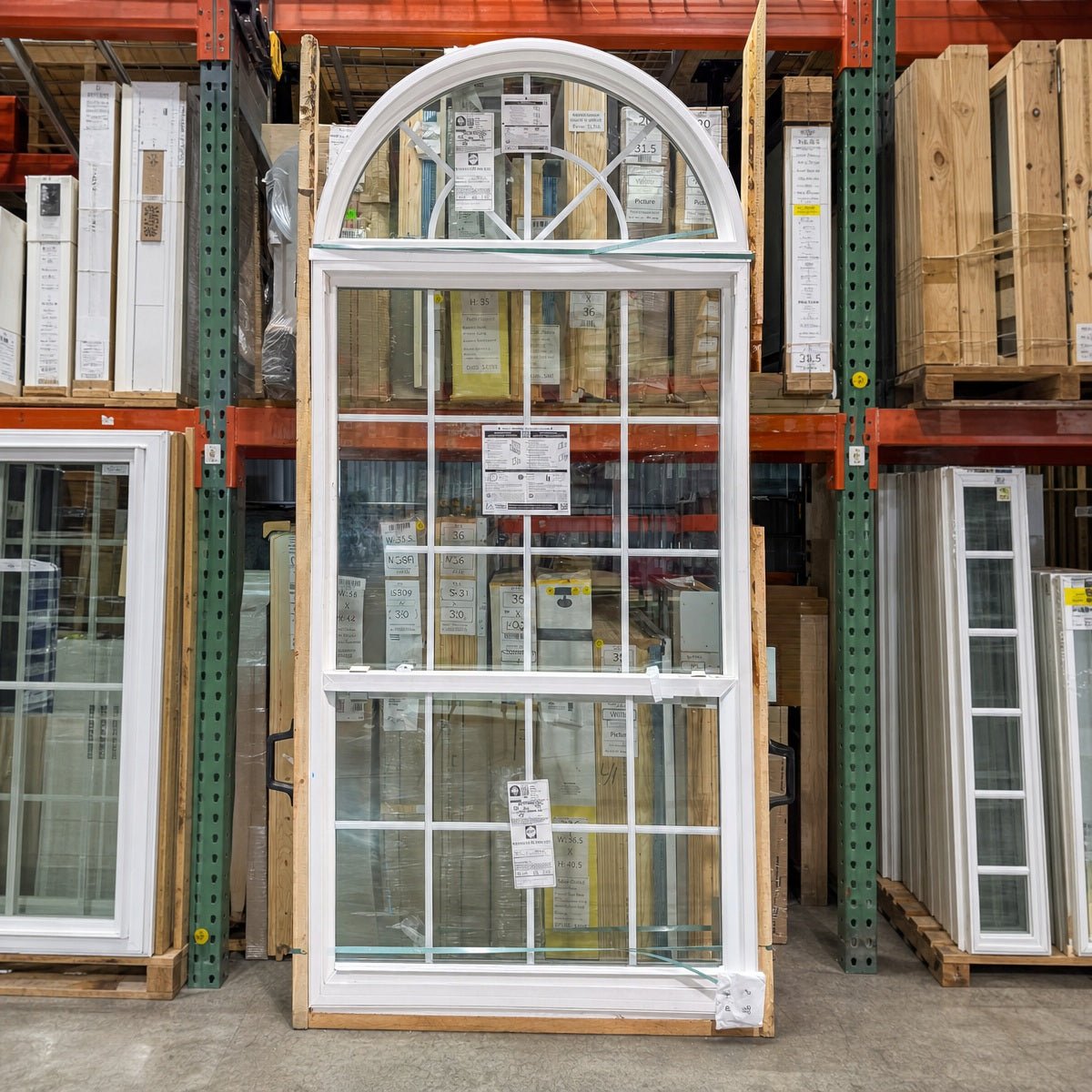 Pella® 250 Series Single Hung Arched Window 43.25 x 93.25 - Clark Deals LLC